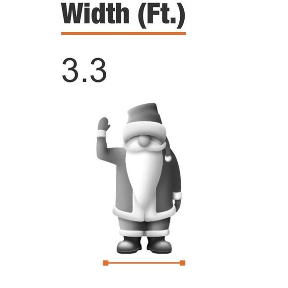 🔥Home Accents 6.5’ X 3.25’ Airblown Santa Christmas Inflatable LED Lights NWT🔥 - Picture 6 of 8